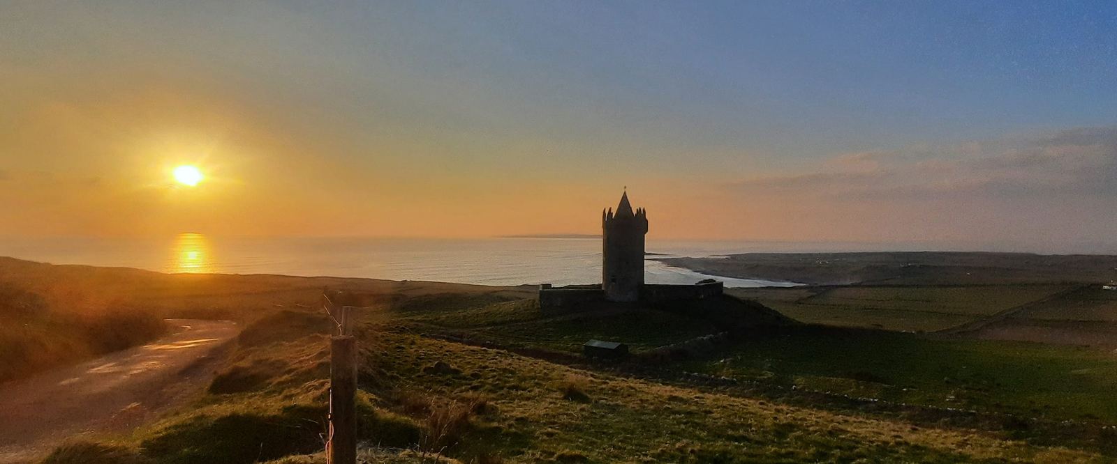 Doonagore Castle above Doolin at sunset