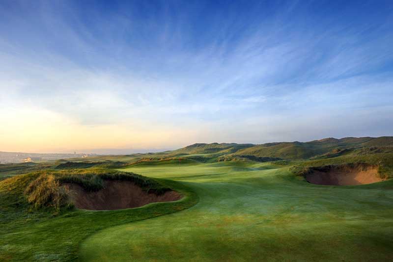 The links at Lahinch Golf Club on the County Clare coast