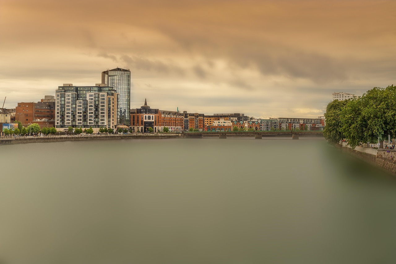 Limerick city on the River Shannon